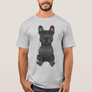 Schwarzer Französische Bulldogge / Frenchie Rasse T-Shirt