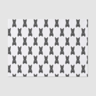 Schwarzer französischer Bulldog / französischer Hu Seidenpapier