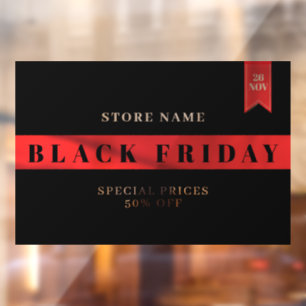 Schwarzer Freitag Fensteraufkleber