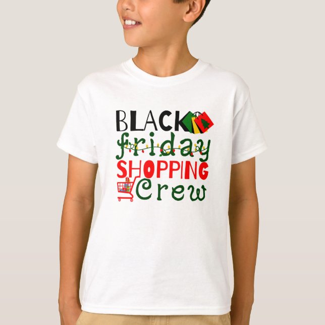 Schwarzer Freitag Shopping-Crew T-Shirt (Vorderseite)