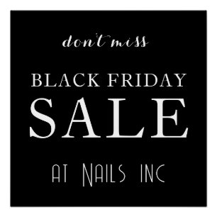 SCHWARZER FREITAG VERKAUF SCHWARZ-WEISSER RED MINI POSTER