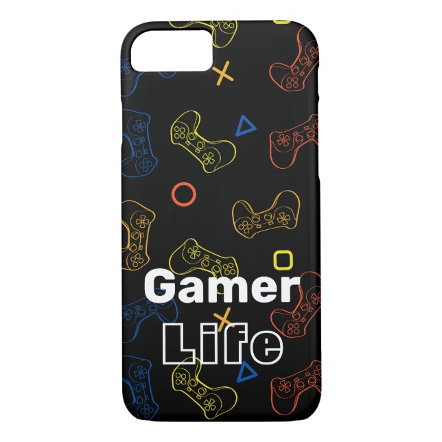 Schwarzer Gamerleben iPhone Kasten Case-Mate iPhone Hülle (Rückseite)