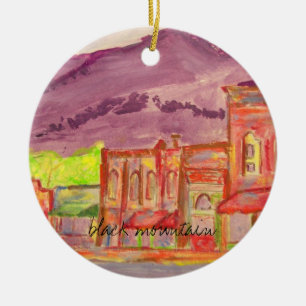 schwarzer Gebirgskunstentwurf Keramikornament