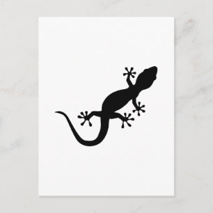Schwarzer Gecko Postkarte