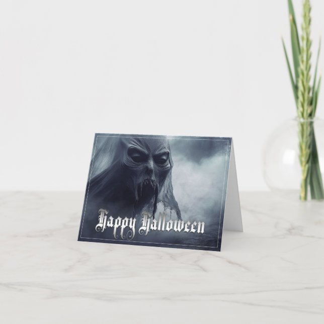 Schwarzer Geist in einer hellischen Landschaft - H Karte (Vorderseite)