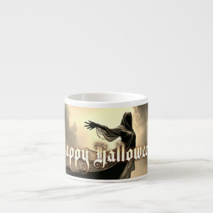 Schwarzer Geist in Höllscape - Halloween Espressotasse