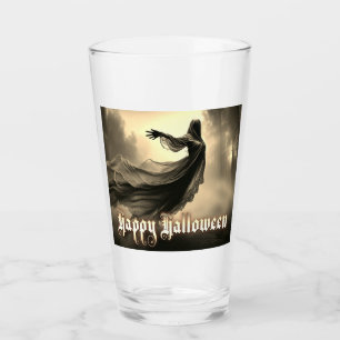 Schwarzer Geist in Höllscape - Halloween Glas