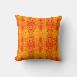 Schwarzer, gelber orangefarbener Fall Kissen