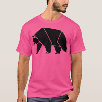 Schwarzer geometrischer Bär T-Shirt