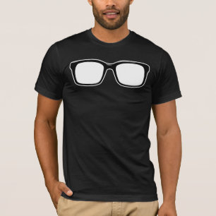 Schwarzer gerahmter Glas-T - Shirt