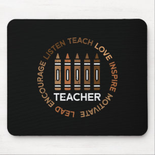 Schwarzer Geschichtslehrer lehrt Liebe Afroamerika Mousepad