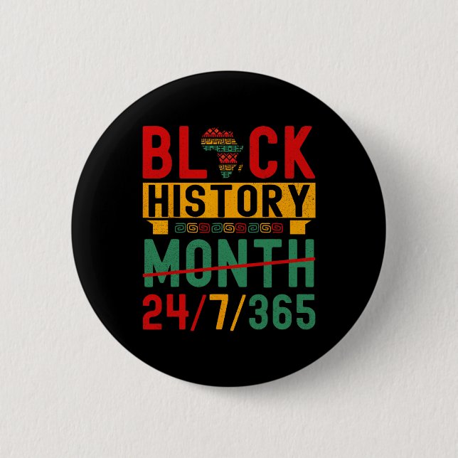Schwarzer Geschichtsmonat 365 Ein Monat kann unser Button (Vorderseite)