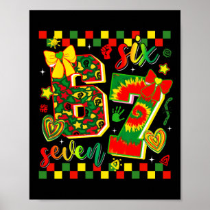 Schwarzer Geschichtsmonat 67 Six Seven Meme Afroam Poster