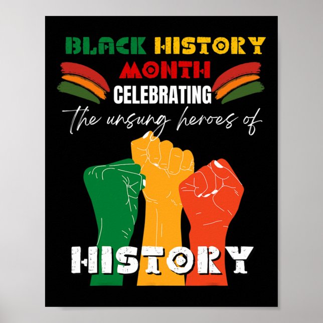 Schwarzer Geschichtsmonat Afrikanische Faust Ameri Poster (Vorne)