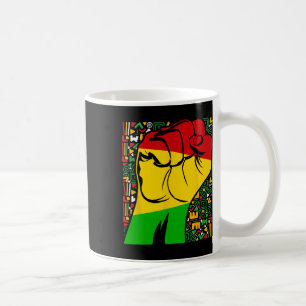 Schwarzer Geschichtsmonat Afrikanische Faust Mächt Kaffeetasse