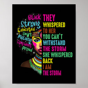 Schwarzer Geschichtsmonat Afrikanische Frau Afro I Poster