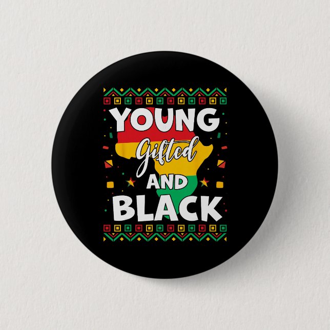 Schwarzer Geschichtsmonat Afrikanische Karten Jung Button (Vorderseite)