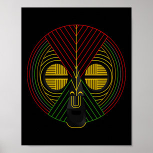 Schwarzer-Geschichtsmonat Afrikanische Maske Poster
