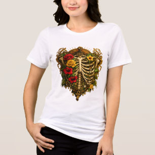 Schwarzer Geschichtsmonat Afrikanische Skelett-Kön Tri-Blend Shirt
