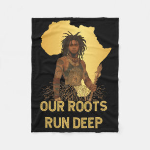 Schwarzer Geschichtsmonat Afrikanische Wurzeln lau Fleecedecke