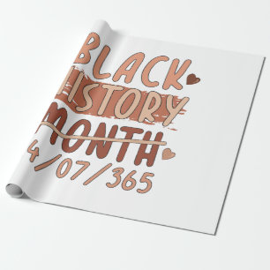 Schwarzer Geschichtsmonat Afro Melanin Schwarze Fr Geschenkpapier