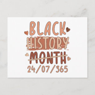 Schwarzer Geschichtsmonat Afro Melanin Schwarze Fr Postkarte