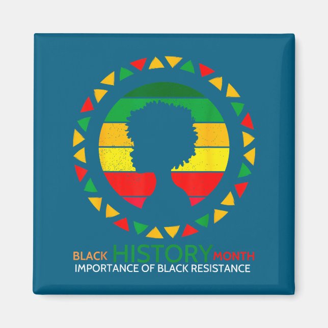 Schwarzer Geschichtsmonat Afroamerikaner  Magnet (Vorne)