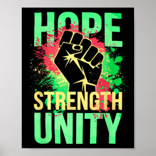 Schwarzer Geschichtsmonat Afroamerikanische Hoffnu Poster