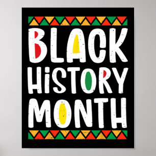 Schwarzer Geschichtsmonat Afroamerikanische Männer Poster