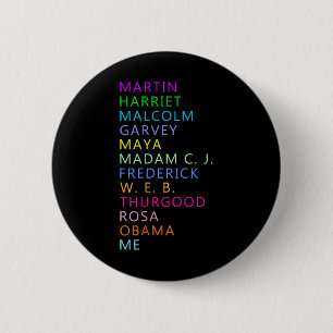 Schwarzer Geschichtsmonat Afroamerikanischer Führe Button