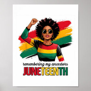 Schwarzer Geschichtsmonat Afroamerikanischer Junet Poster