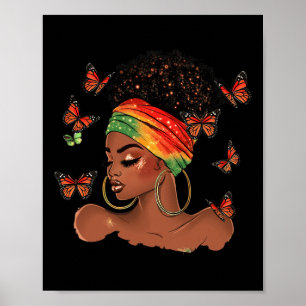 Schwarzer Geschichtsmonat Afroamerikanischer Schme Poster