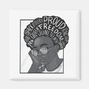 Schwarzer Geschichtsmonat Afroamerikanisches Land  Magnet