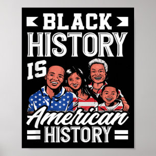 Schwarzer Geschichtsmonat Amerika Flagge Amerikani Poster