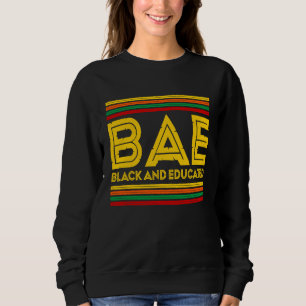 Schwarzer Geschichtsmonat  BAE Schwarz und gebilde Sweatshirt