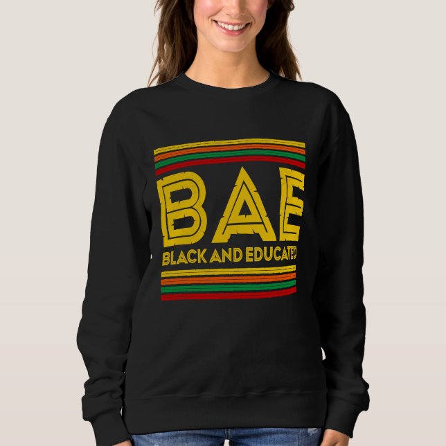 Schwarzer Geschichtsmonat  BAE Schwarz und gebilde Sweatshirt (Vorderseite)