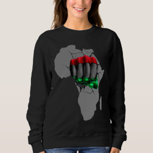 Schwarzer Geschichtsmonat BHM Afro Stolz Hand Fais Sweatshirt