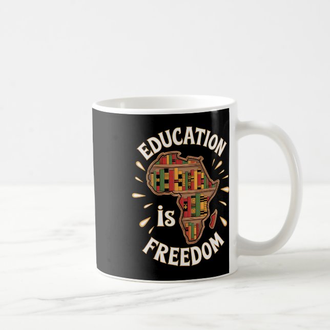 Schwarzer Geschichtsmonat Bildung Freiheit Afroame Kaffeetasse (Rechts)