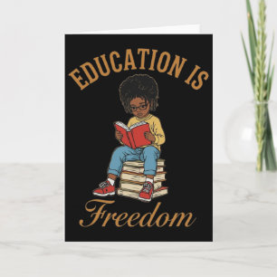 Schwarzer Geschichtsmonat Bildung Freiheit Bücher Karte