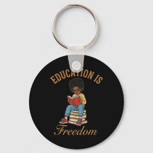 Schwarzer Geschichtsmonat Bildung Freiheit Bücher Schlüsselanhänger