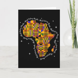 Schwarzer Geschichtsmonat Bunte Afrika-Karte Kente Karte