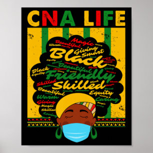 Schwarzer Geschichtsmonat Cna Krankenschwester Mel Poster