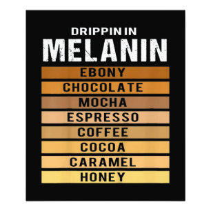 Schwarzer Geschichtsmonat Drippin Melanin Fotodruck