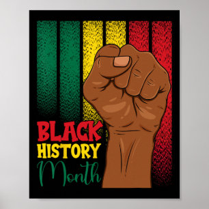 Schwarzer Geschichtsmonat Fäuste Hände In Afrikani Poster