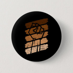 Schwarzer Geschichtsmonat Fist Vintage Frauen Jung Button