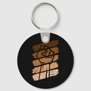 Schwarzer Geschichtsmonat Fist Vintage Frauen Jung Schlüsselanhänger