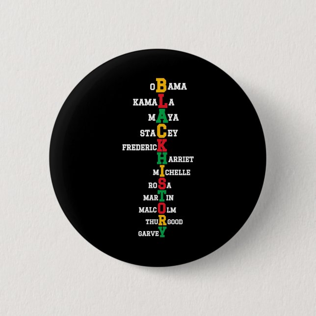 Schwarzer Geschichtsmonat Führer Schwarzer Geschic Button (Vorderseite)