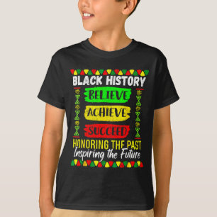 Schwarzer Geschichtsmonat Glaube Erreiche Illustra T-Shirt