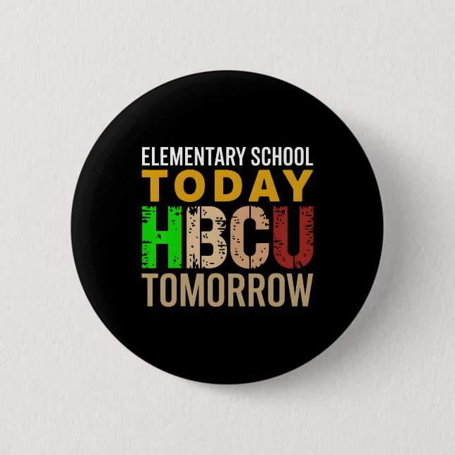 Schwarzer Geschichtsmonat Grundschule Hbcu Morgen Button (Vorderseite)