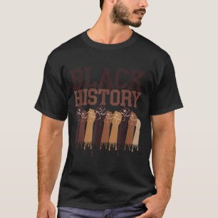 Schwarzer Geschichtsmonat Hände Symbol Afro Motiva T-Shirt